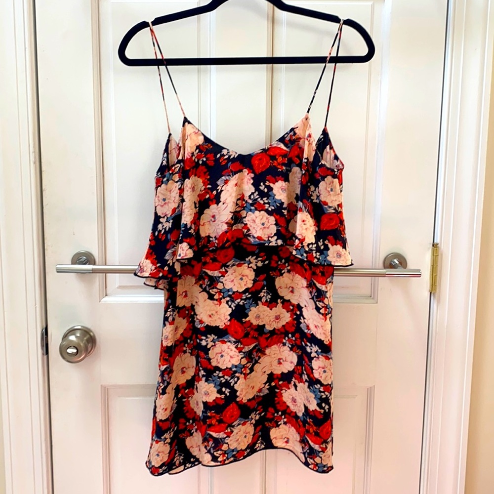 Silk Floral mini dress - Blu Moon